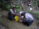 Geologists stream sediment sampling