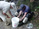 Geologists stream sediment sampling