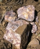 Blocks of gossanous silica from Hondo Valley